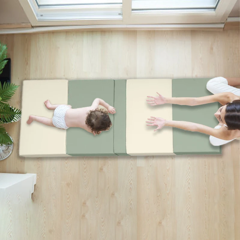 Customs Foldable Baby Soft Foam Tumbling Mat Waterproof Crawling Baby Soft Foam Tumbling Mat