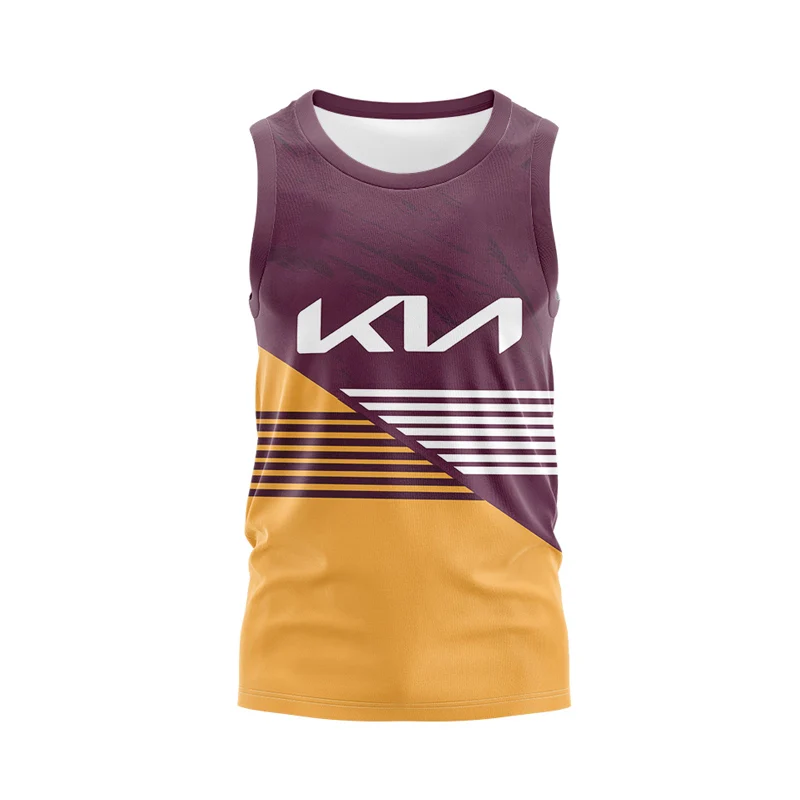 Durable Polyester Customized Sublimation Sydney Roosters Sport Sleeveless Rugby Training Vest Men Exercise Singlet