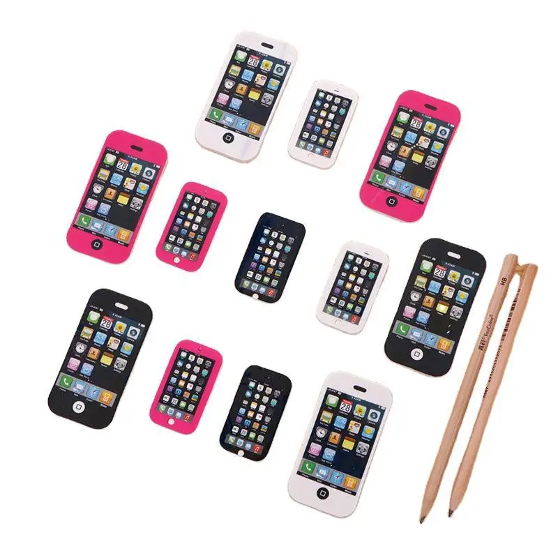 creative cartoon mobile phone image eraser school novelty kawaii eraser