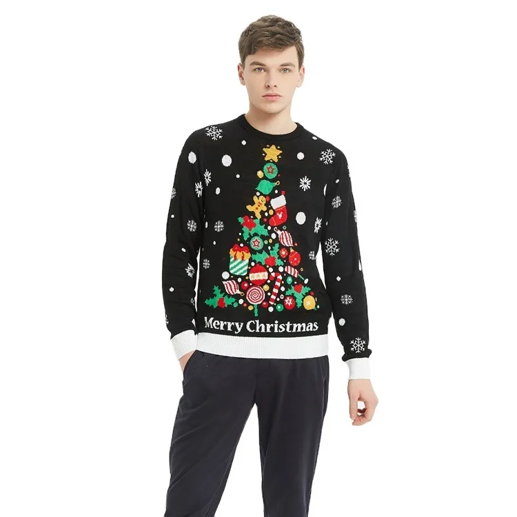 Men couple tight target stoke wholesale funny mini led lights knitted family sweaters custom ugly sweater christmas