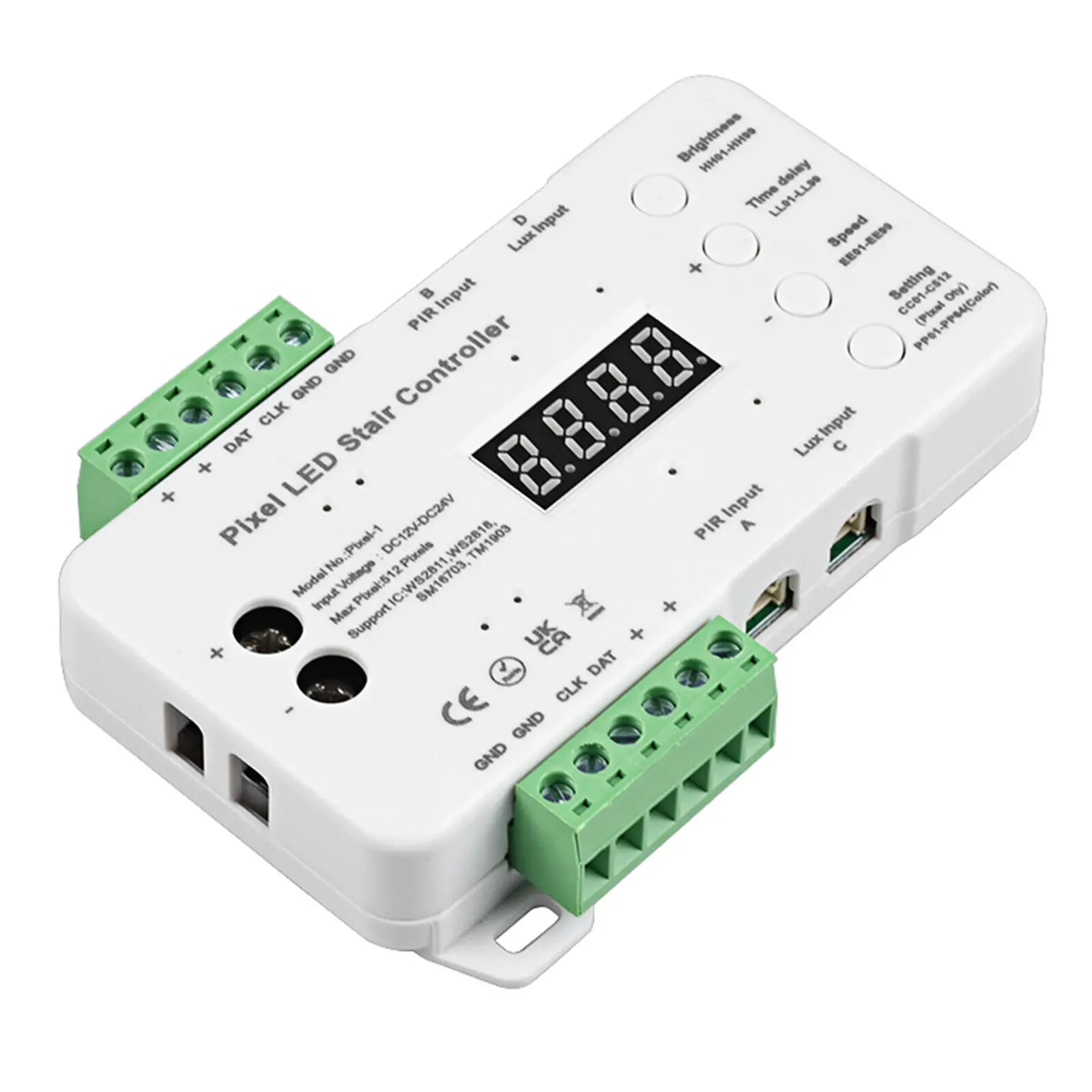 Stair Strip Light Full Color Controller 24V Structure Floor Foundation Led Intelligent Motion Sensor Running Stair Lighting Kit