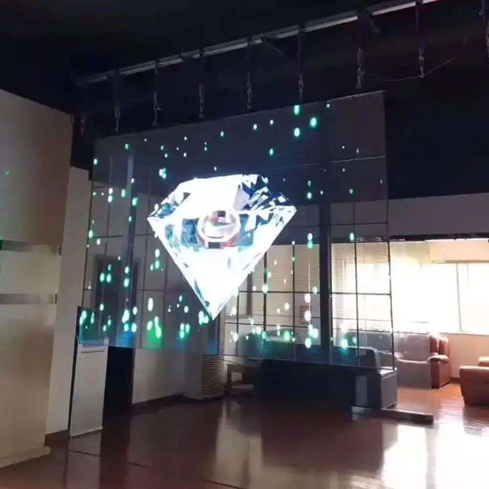 Manufacturer The New Generation Of Led Sticker Film Flexible Led Screen Makes The Glass For Display For Wall Factory Custom Size