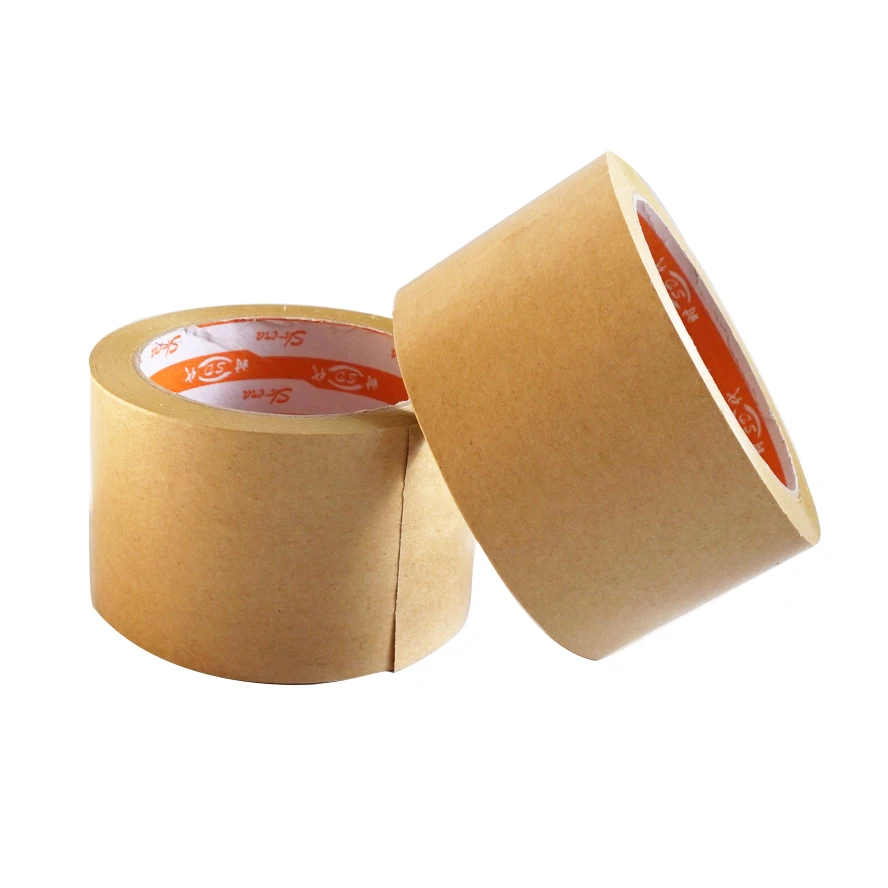 Chinese gollden supplier supply hot melt glue adhesion 135 mic kraft paper tape