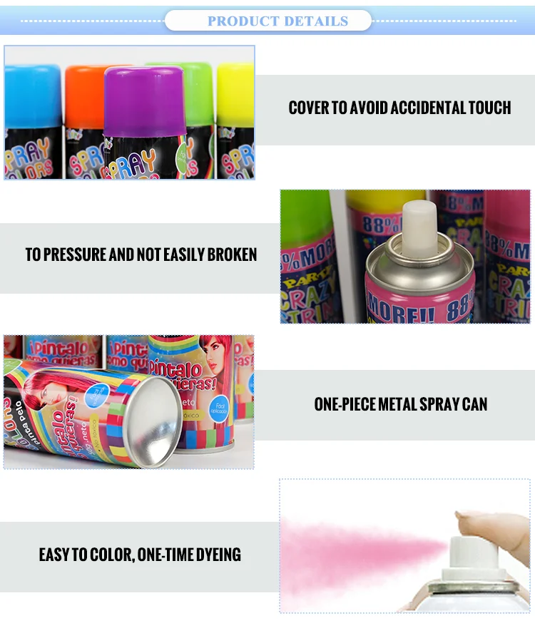 High Quality Instant Temporary Washable Hair Dye Spray