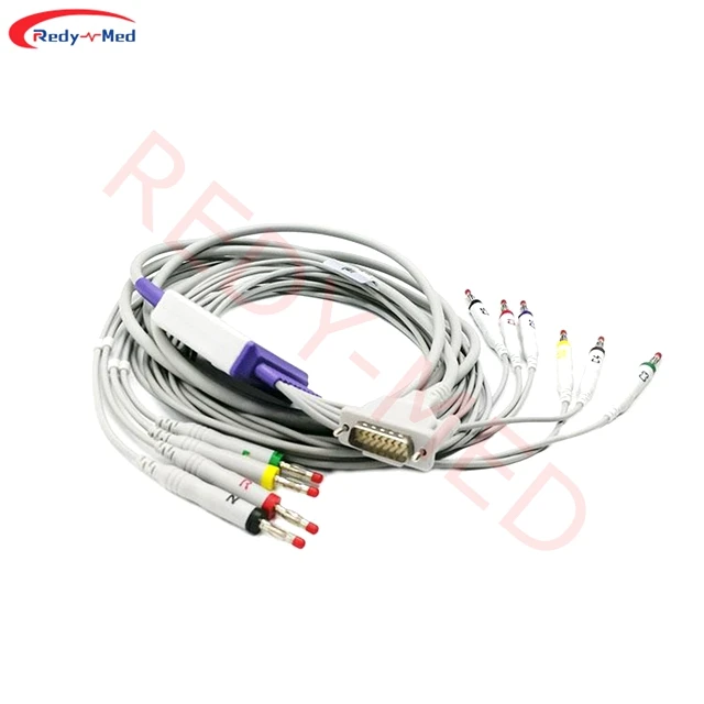 10 Lead Ecg Ekg Cable With Banana 4.0