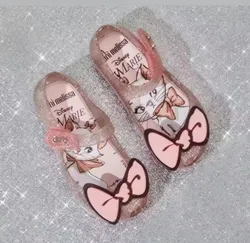 Spring/Summer 2023 Melissa same style Girl Princess sandals cartoon cat fish mouth soft soled bow beach casual single shoes