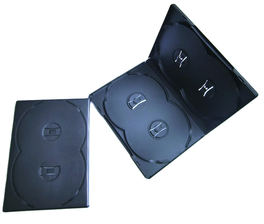 NEW wholesale eco friendly PP material 4 discs 14mm dvd case/dvd box
