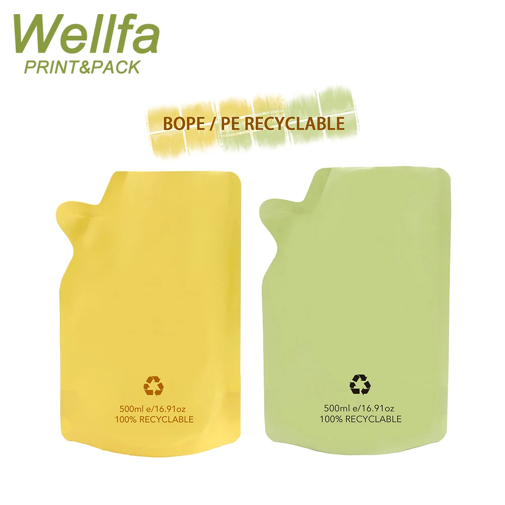 Refillable Liquid Stand up Pouch with Spout for Washing Detergent Liquid Packaging