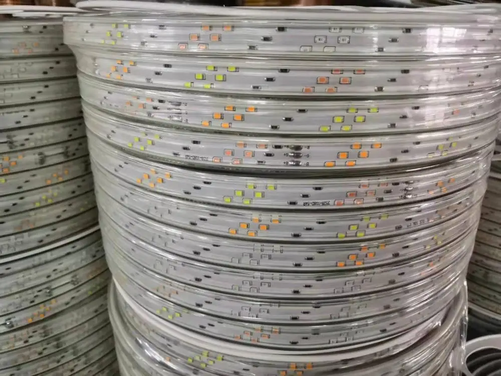  Наружная Светодиодная лента 220 В SMD 5050 IP67 водонепроницаемая светодиодная 60 светодиодов/м