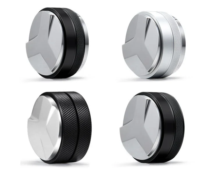 China Supplier Coffee Tamper Coffee Distributor Adjustable Depth Stainless Steel 51MM 53MM 58MM