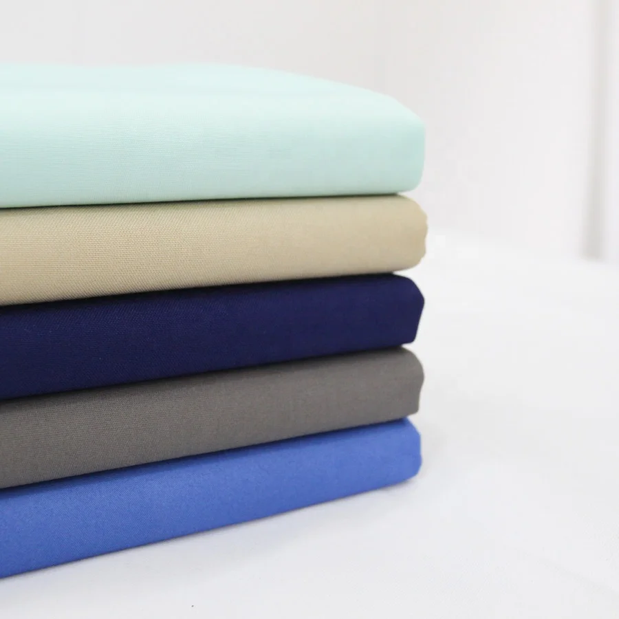 Textiles Fabric manufacturer supplier wholesale solid dyed woven plain TR 80%polyester 20%viscose garment clothing fabric