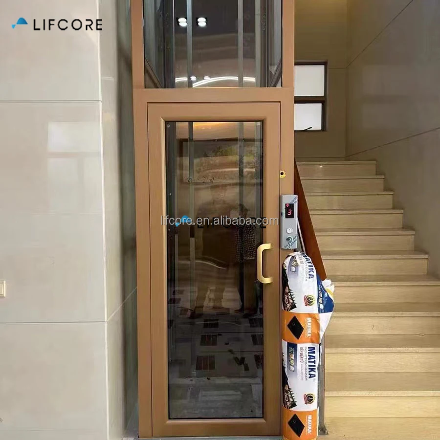 Small home villa elevator residential open lift hydraulic home lift platform