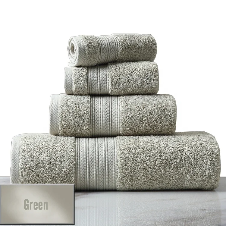 Factory Wholesale 100% Cotton Luxury Towels Set High Quality Durable Soft Absorbent Bath Towel Set