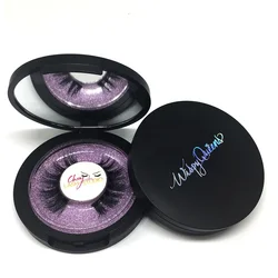 Muting Eye Lash Case Blink Flat Private Label 3D Wholesale Strip Volume Lashes Custom Cruelty Free False Eyelashes Mink