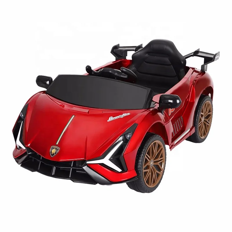 Low Price Electric Kids Toy Double Door Big Size Led Light Four Wheels Racer Ride On Car