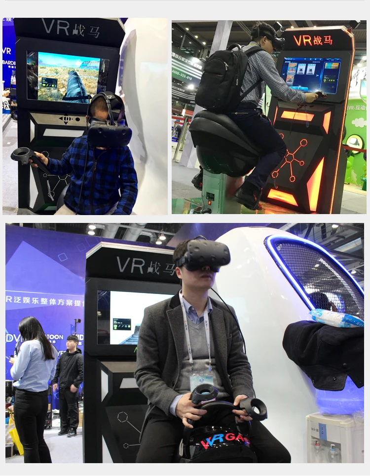 SHALLxR Fun Amusement Park Exciting Game VR Horse Riding Simulator Robot Electric Ride On Horse