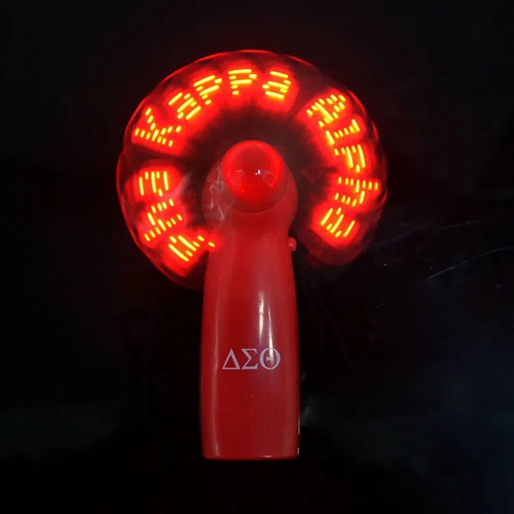 Wholesale battery operated handheld USB custom led mini Programmable fan -USB Custom Message Fan