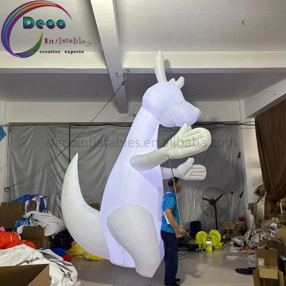 New Design Inflatable Human Back Kangaroo Costume with LED Lights Giant Outdoor Event Model for Parades and Performances