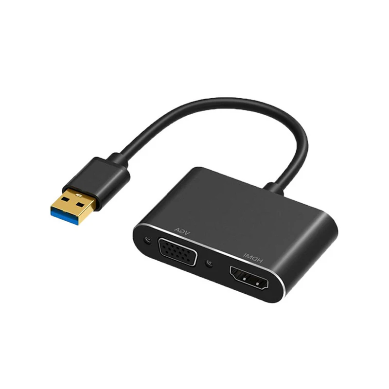OZU16 1080P usb 3.0 to hdm-i VGA converter adapter Dual Output Adaptor