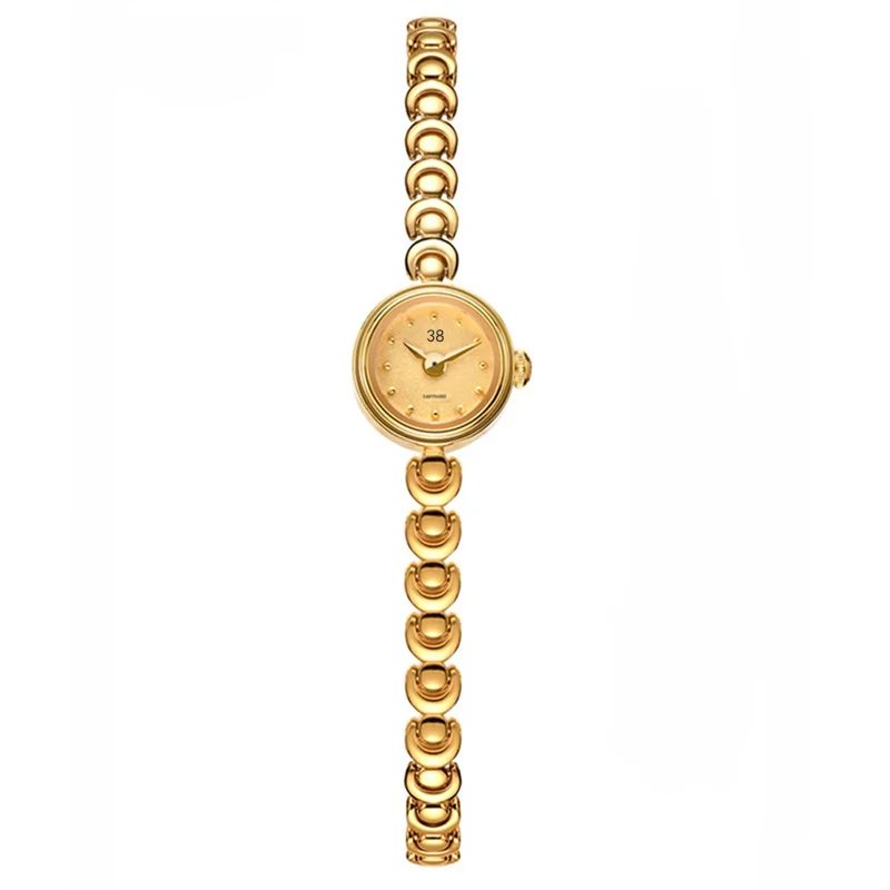 High quality 316 stainless steel custom logo quartz watch gold watch for women