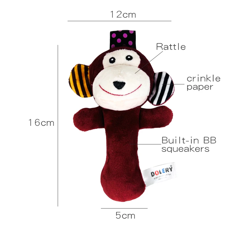 New hand stick with paper jam Baby Plush Animal Doll Toy D148