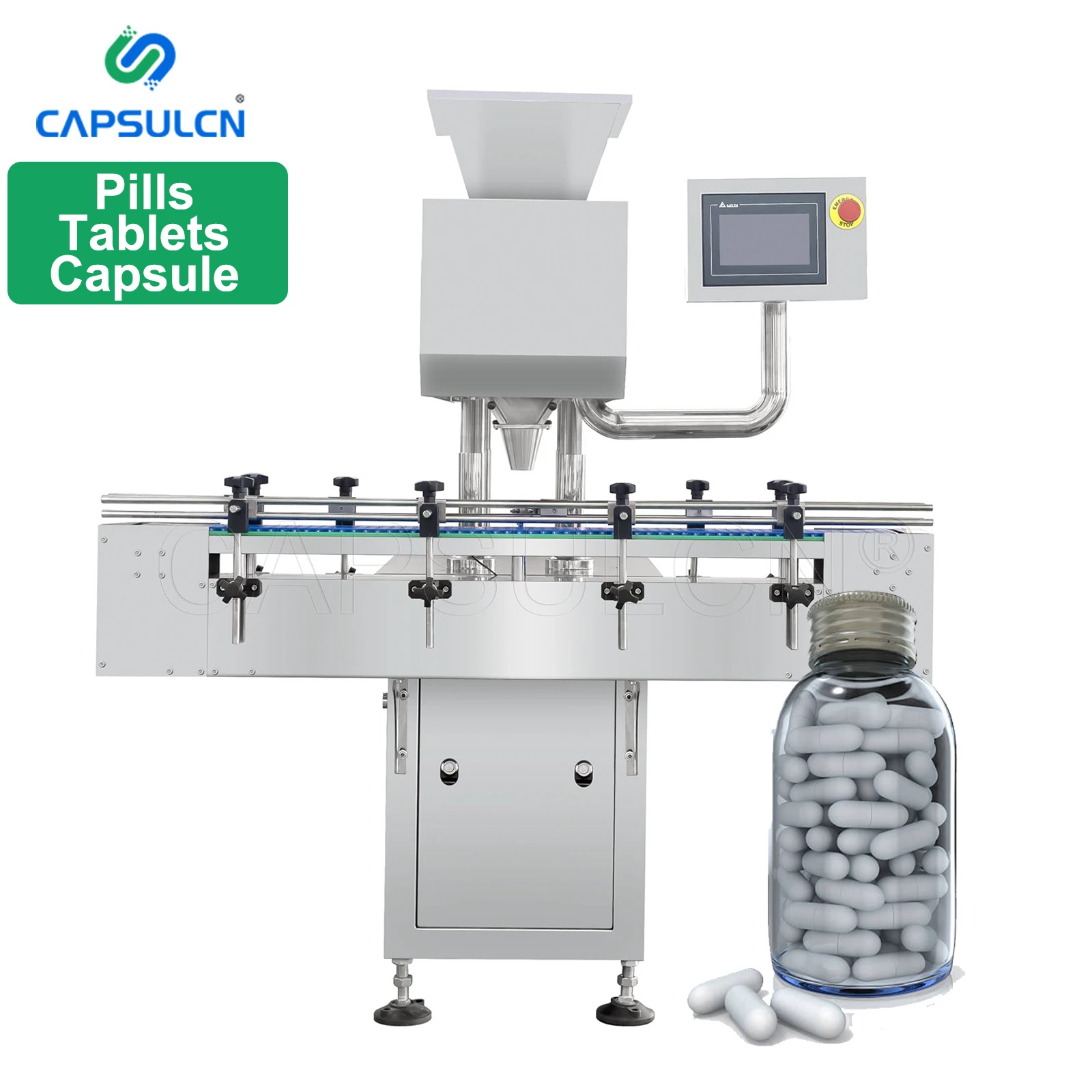 Tabletop Semi Automatic Vibrating Pill Tablet Capsule Bottle Counting Machine Auto Soft Gel Candy Capsule Counter