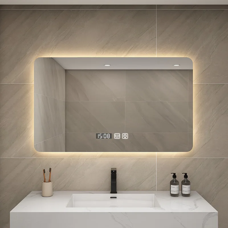 Rectangular Mounted Led Mirror Lighting For Bathroom Wall Mirror With Led Light