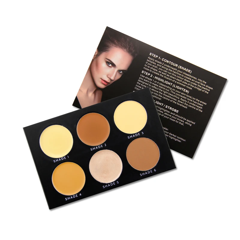 
Wholesale Private Label Highlighter Face&Body Makeup 6 Color Matte Bronzer & Highlighter Long Lasting Pressed Powder 