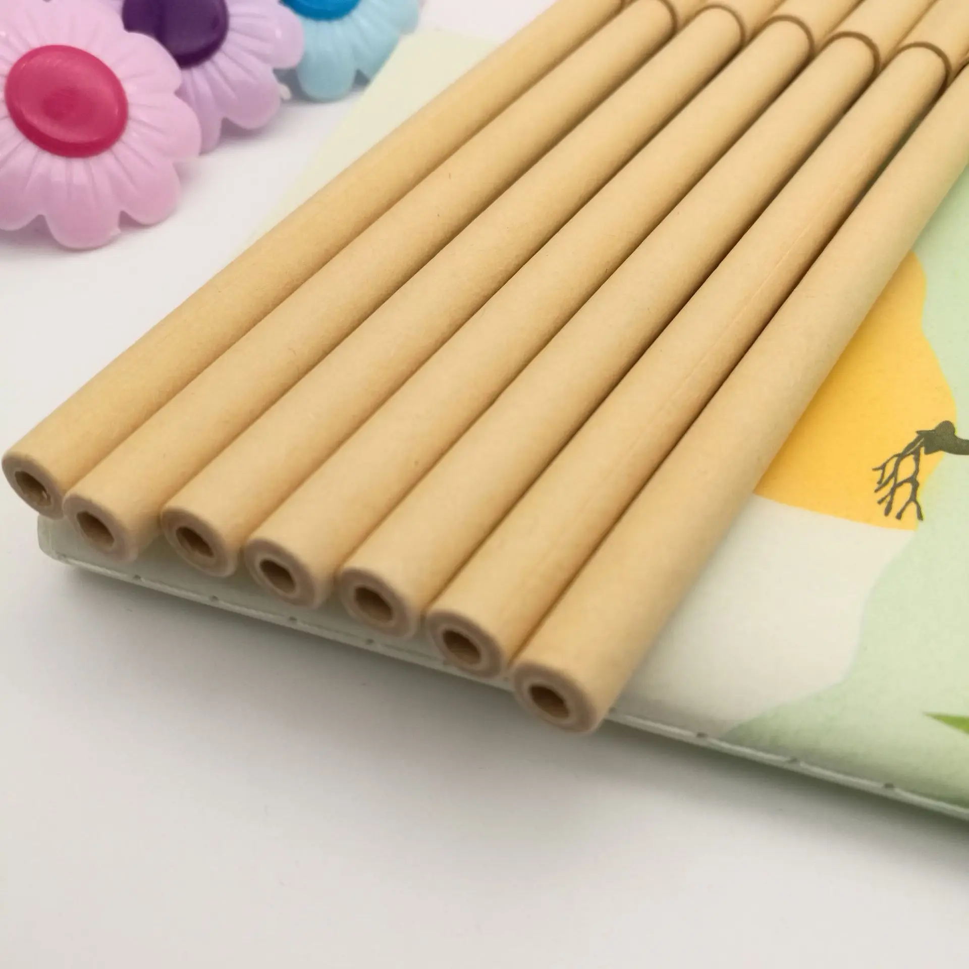 100% paper tube ballpoint pen Promotional eco-friendly ball pen recycled kraft paper pen with customized logo