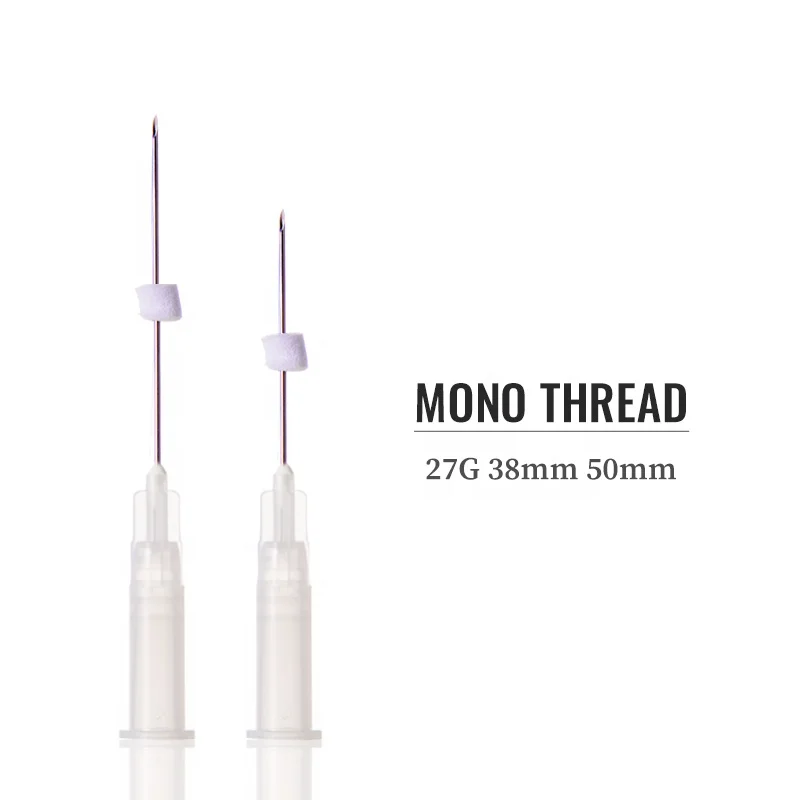 Wholesale face lifting medical skin tightening hilos smooth mono 27G 50mm sharp needle PDO thread