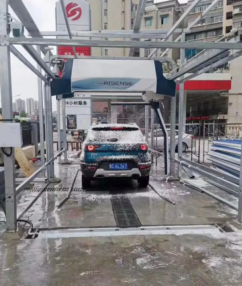 Risense Automatic Disinfecting Touchless Automatic Car Wash Machine System Equipment Station Tunnel