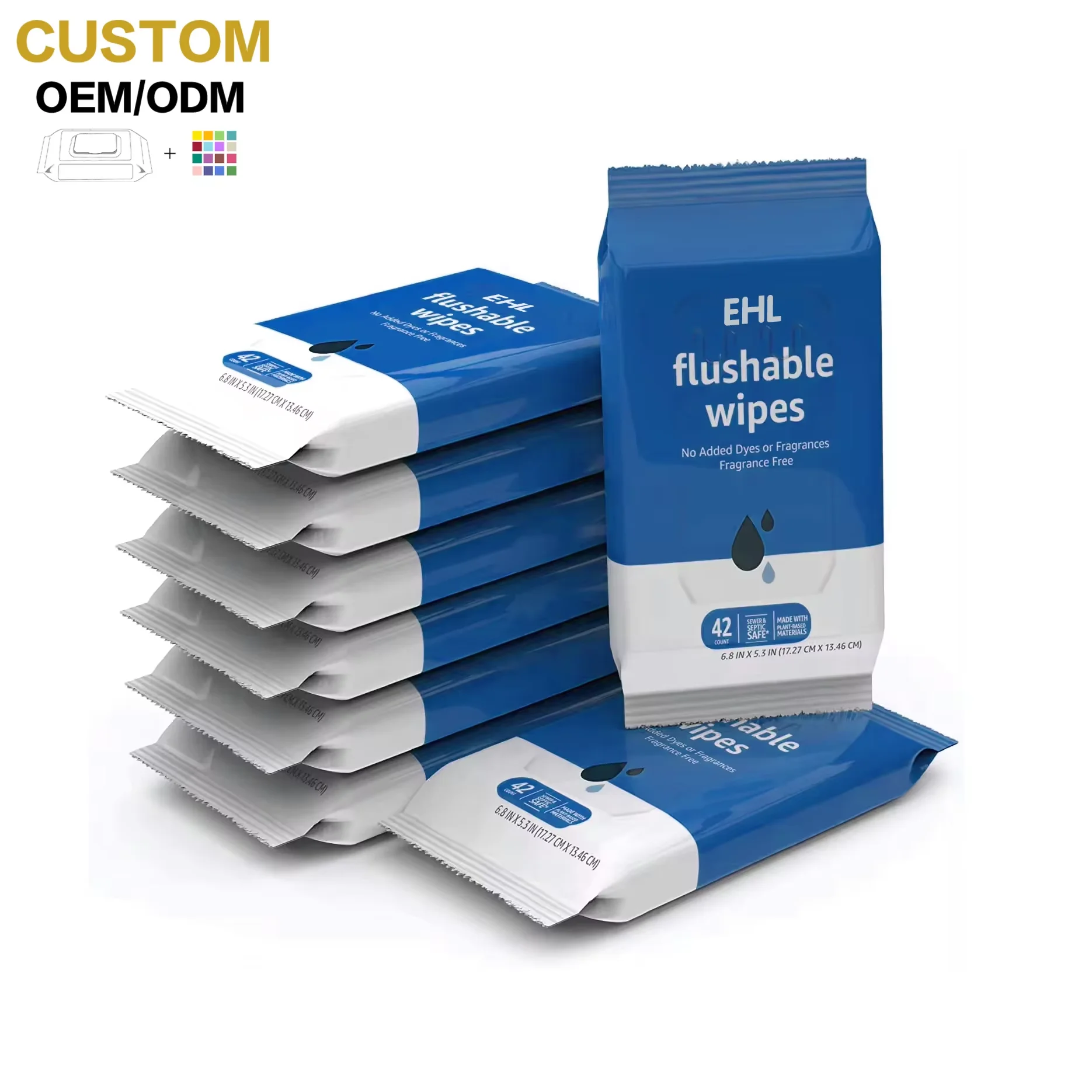 100% биоразлагаемые бытовые гигиенические салфетки для туалета