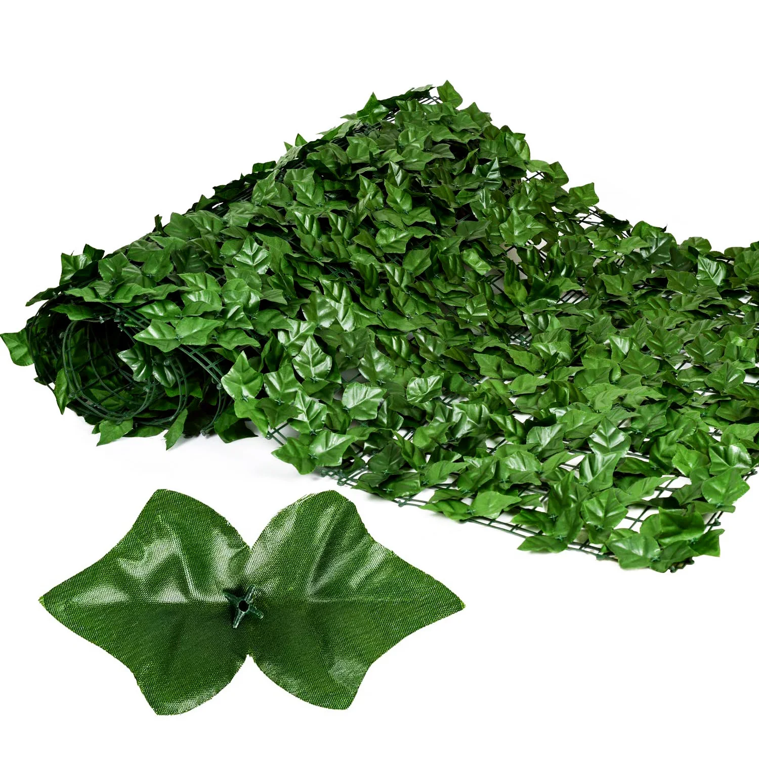 Outdoor Anti UV Decorative Green Wall Landscaping Roll Artificial Hedge Plants Retractable Ivy Privacy Balcony Fence Screen