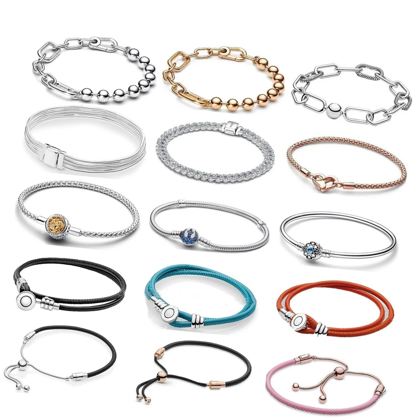 Популярная фабрика оптовая продажа серебро 925 пробы подходящий браслет Pandora стиль украшенный синими драгоценными камнями Классический стальной подарок