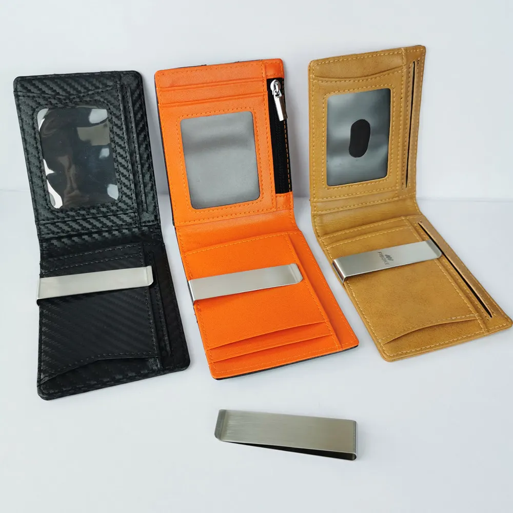 Custom Wallet Accessories  High Elastic Minimalist Slim Stainless Steel Metal Money Clip for Wallet