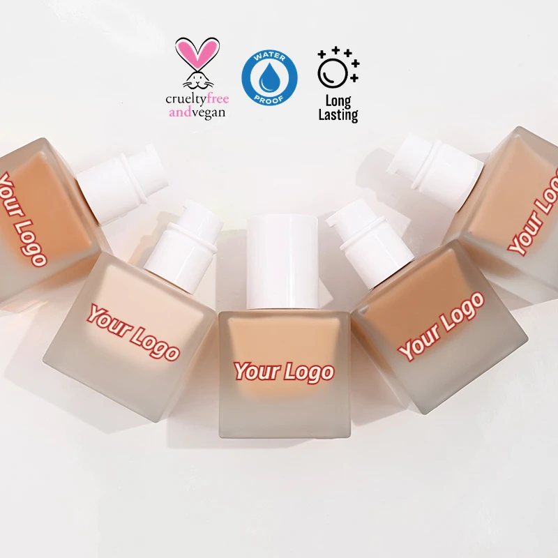 Private Label Makeup Brands Liquid Foundation for Dark Skin with Luxury and Safe Formula