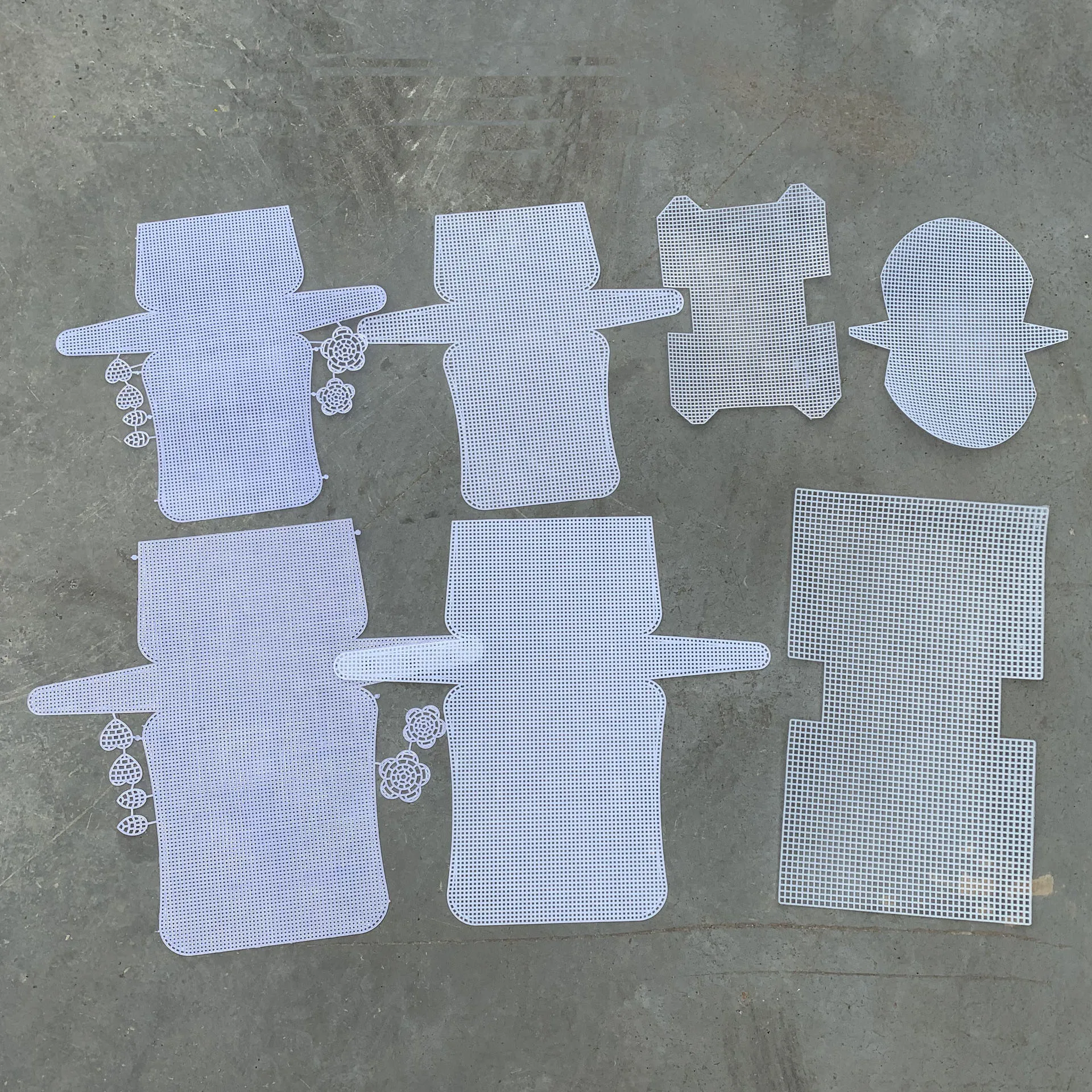 Wholesale DIY hand-woven plastic mesh crochet bag mesh coral velvet yarn bag