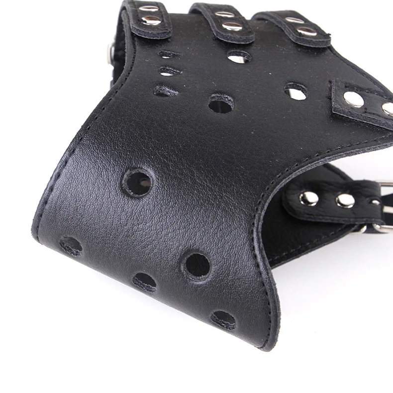 Customized Genuine Leather Belgian Malinois Protect Dog Muzzles Extra Anti-biting Dog Muzzles Bozal Para Perro