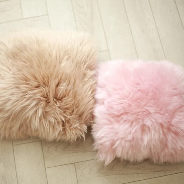 China Factory 100% real sheepskin pillow cushions