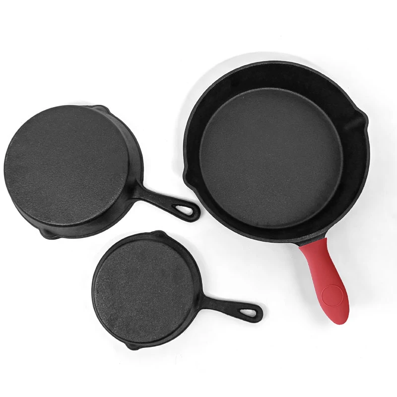 6/8/10 Inch Cast Iron Frying Pan Set Kitchen Cooking Set Cookware Fry Pan Non Stick Set Frying Pan