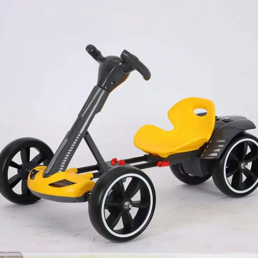 Factory Wholesale New style 4 wheel pedal go kart Battery Operated  kids riding ride on electric amusement go kart