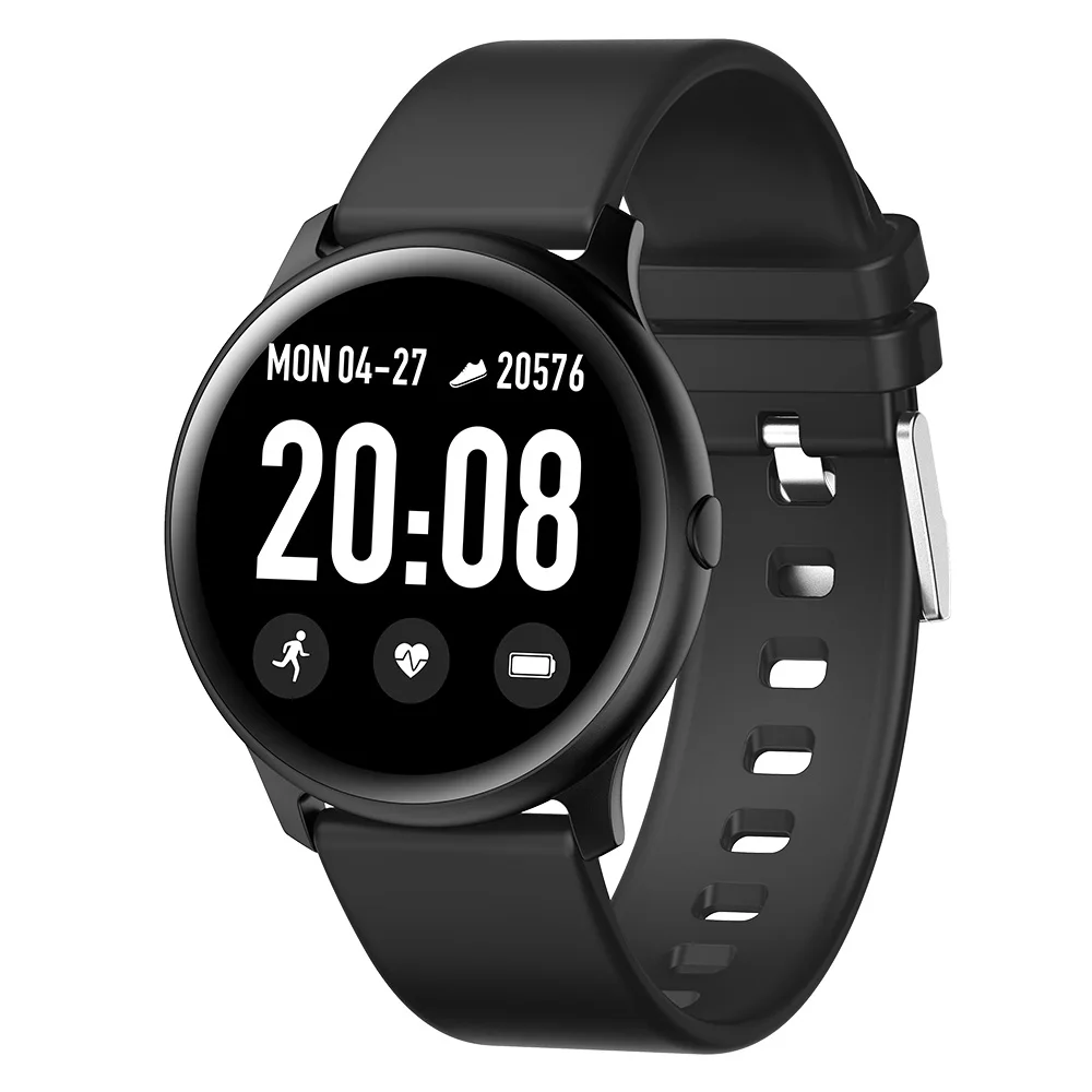
Watch Factory Kingwear CE ROHS KW19 Pedometer Health Blood Pressure Heart Rate Sports Mens Smart Watch 