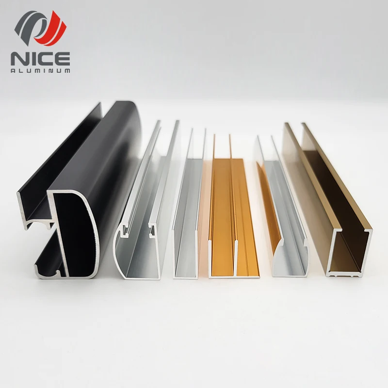 hot selling metal channel for glass custom extruded black industrial aluminum profiles
