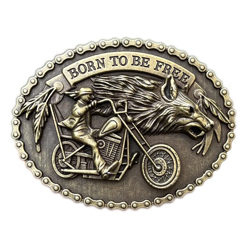 Customized Western Cowboys Logo Metal Belt Buckles Classic Style Alloy Customized Blanks for Men