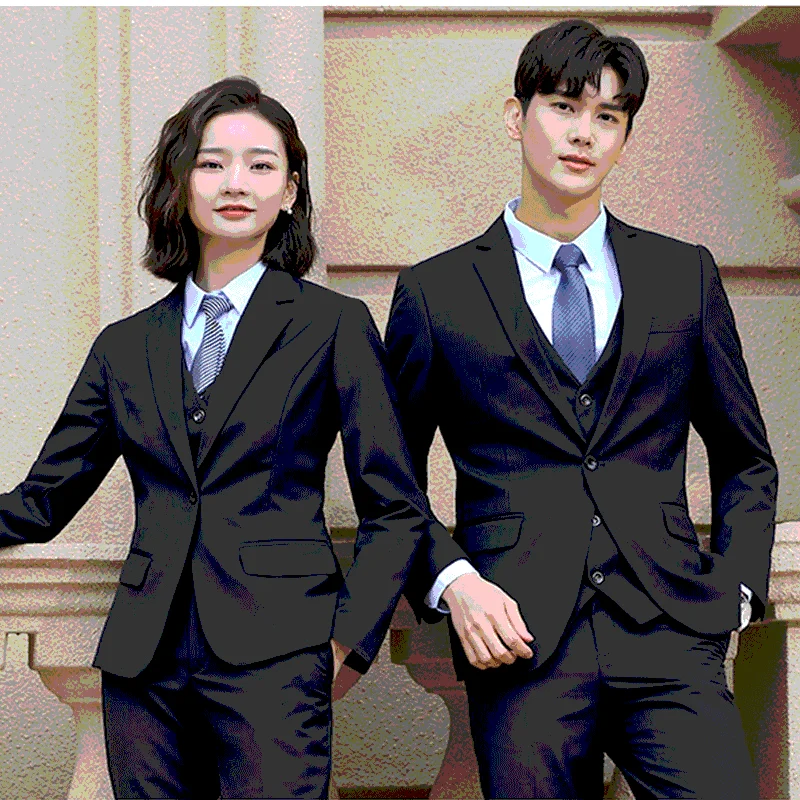 
Business Wear Office Casual Suit Workwear Male Bank Work Clothes Female Fashion Temperament 