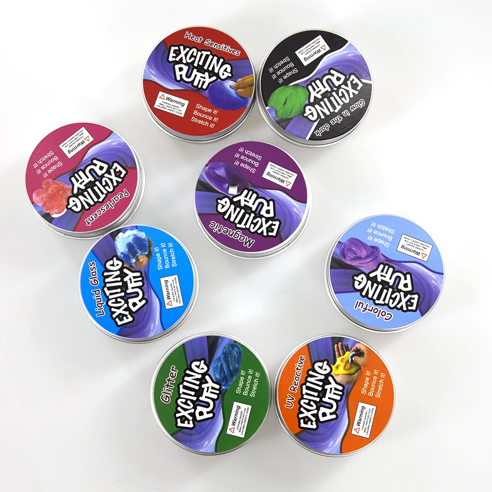 2022 Magnetic Putty 20+color Luid Glass Exciting Putty Slime Sequins Non-toxic Children Toy For Kids Accept Custom