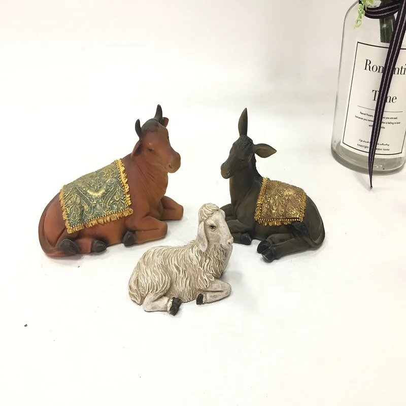 Hot Sale Jesus Statues Resin Crafts Christmas Nativity Scene Set Home Decoration SCULPTURE Religious