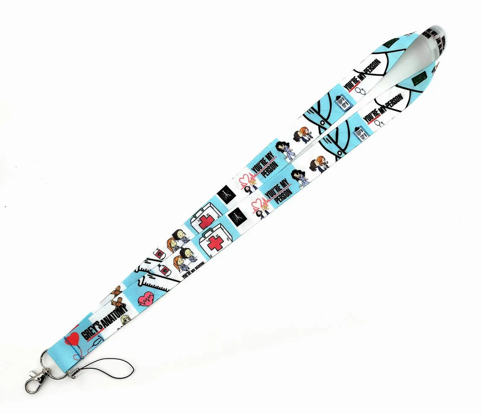 Рекламные подарочные шнурки, милые Мультяшные анатомические шнурки серого цвета, портативные шнурки для карт и телефона, оптовая продажа высококачественных шнурков