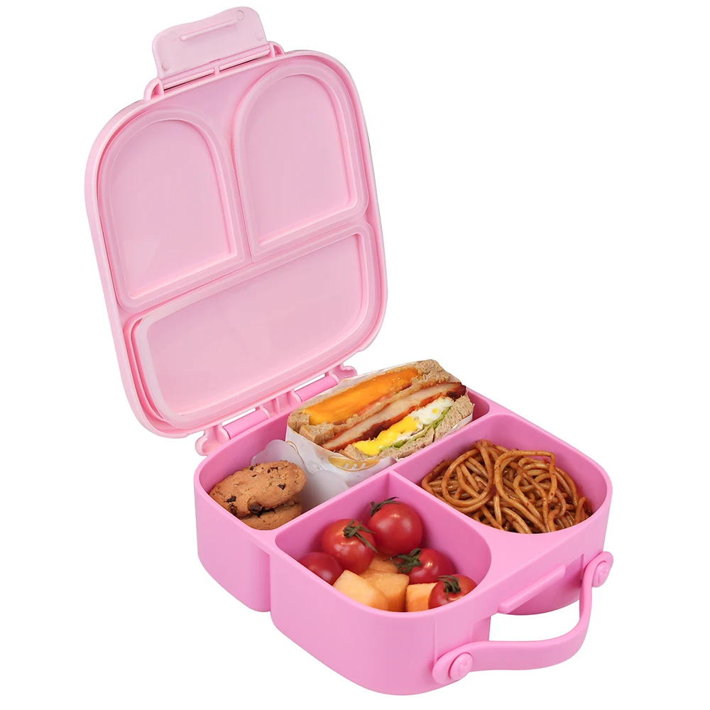 Stackable Containers Bento Lunch Boxes Plastic Lunch Box for Kids and Adults Stainless Steel Liner