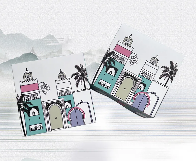 folding flat cardboard box  custom logo paper  box printing Print Shipping Party Dessert Donut Paper Box